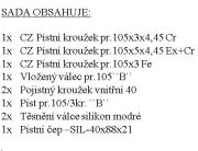 Kompletní vložený válec ZETRA 105/3kr."B"UŘ III EURO I,1003,1203,1303,1403,2013
