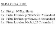 Sada piest + piestne krky priemer 90/3kr Slavia 2S90A Standard